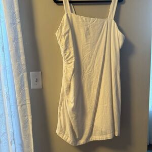 Abercrombie & Fitch White Midi Dress